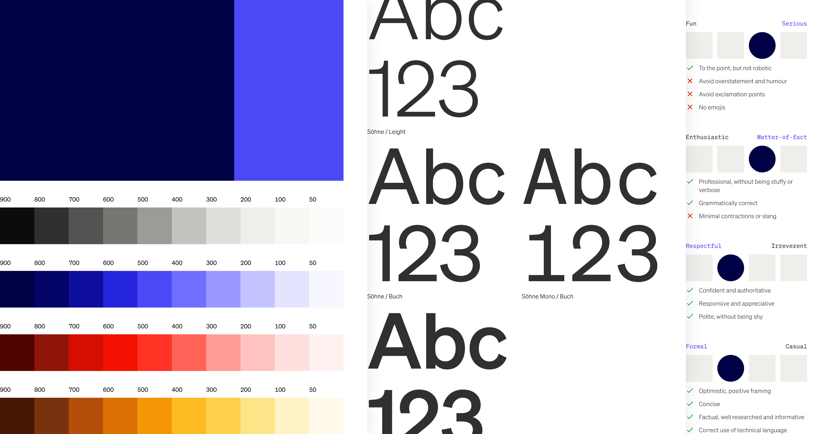 Brand colour and typography